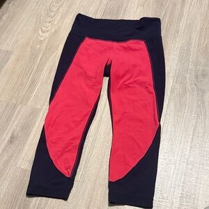 Athleta Red and Black Leggings